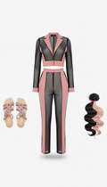 Tailored Mesh-Paneled Co-ord Set
