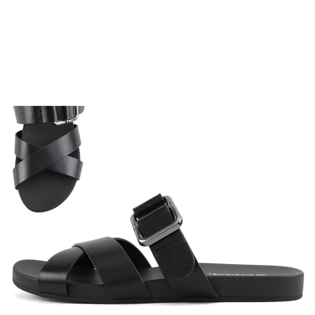 Black sandal flat